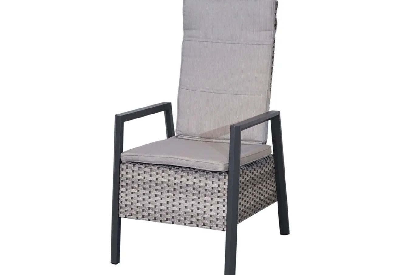 New Louvra Select Garten-Essgruppe, natur/anthrazit, Polyrattan/Alu, Tisch 200/260 x 100 cm, 8 Sessel Polyrattan-Gartenmöbel|Garten-Essgruppen