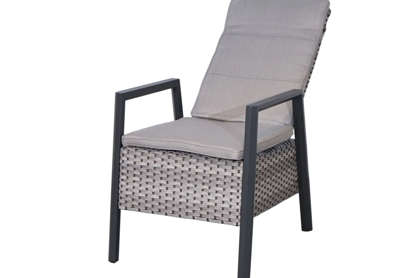 New Louvra Select Garten-Essgruppe, natur/anthrazit, Polyrattan/Alu, Tisch 200/260 x 100 cm, 8 Sessel Polyrattan-Gartenmöbel|Garten-Essgruppen