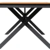 Discount Luminara Garten-Essgruppe mit LED-Beleuchtung, anthrazit matt/natur, Aluminium/Textilen/Holzimitat, 240 x 100 cm, 6 Klappstühle Garten-Essgruppen