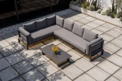 Online Luminara LED-Gartenlounge für 5-6 Personen, anthrazit/dunkelgrau, Alu/Polyester, pulverbeschichtet, beleuchtet Gartenlounge