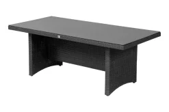 Hot Malta Garten-Essgruppe, 6 Personen, inkl. Polster, 200x95cm, Alu/Polyrattan Polyrattan-Gartenmöbel|Garten-Essgruppen