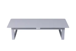 Best Manhattan Ecklounge, grau/silber, Alu/Polyester, inkl Beistelltisch, witterungsbeständig Gartenlounge