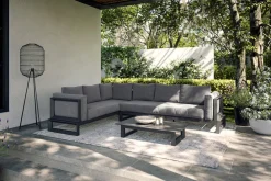 Best Manhattan Garten-Ecklounge, 6 Personen, inkl. Beistelltisch, Aluminium/Polyester Gartenlounge
