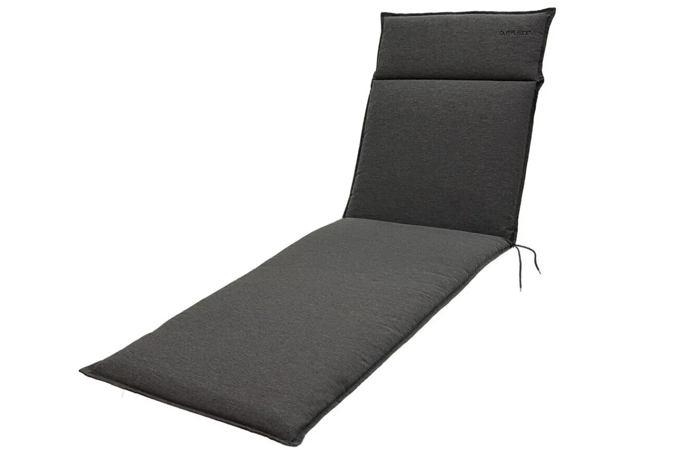 Matera Gartenliege, naturbelassen/anthrazit, Teak/Polyester, 165 x 58 cm, klappbar, mit Fußkappen, UV-beständig Gartenliegen