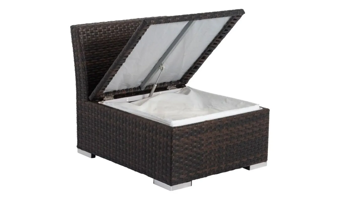 Hot Mittelelement, braun marmoriert, Polyrattan, 63 x 78 x 65 cm, geeignet für 7759-BOX Polyrattan-Gartenmöbel|Gartenlounge