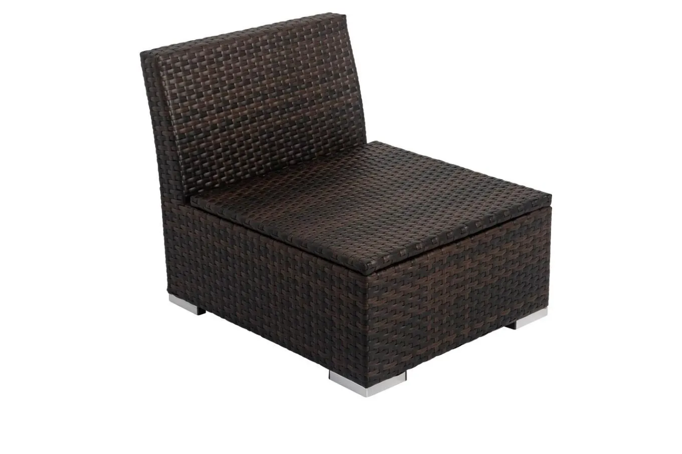 Hot Mittelelement, braun marmoriert, Polyrattan, 63 x 78 x 65 cm, geeignet für 7759-BOX Polyrattan-Gartenmöbel|Gartenlounge
