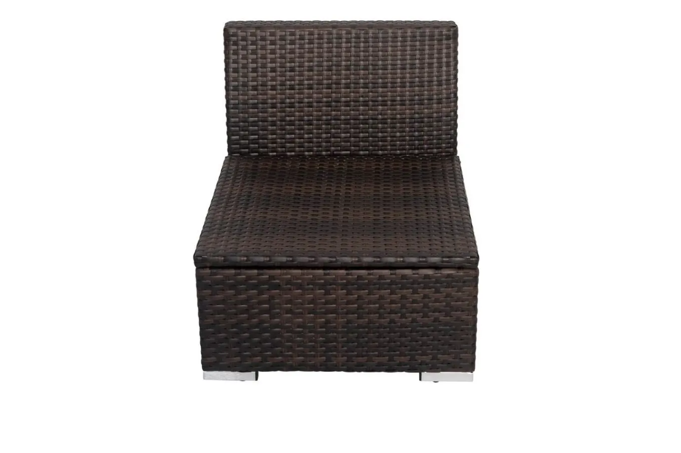 Hot Mittelelement, braun marmoriert, Polyrattan, 63 x 78 x 65 cm, geeignet für 7759-BOX Polyrattan-Gartenmöbel|Gartenlounge