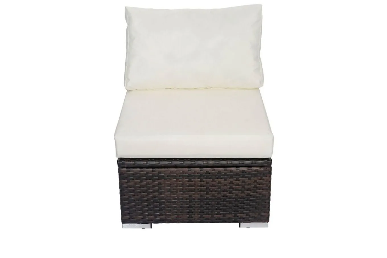 Hot Mittelelement, braun marmoriert, Polyrattan, 63 x 78 x 65 cm, geeignet für 7759-BOX Polyrattan-Gartenmöbel|Gartenlounge