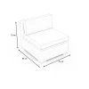 Online Mittelelement, desert-beige, Aluminium/Polyrattan/Polyster, 69,5 x 84 x 69,5 cm, abnehmbare Bezüge, mit Kissenboxfunktion Gartenlounge Modulsysteme|Polyrattan-Gartenmöbel