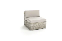 Online Mittelelement, desert-beige, Aluminium/Polyrattan/Polyster, 69,5 x 84 x 69,5 cm, abnehmbare Bezüge, mit Kissenboxfunktion Gartenlounge Modulsysteme|Polyrattan-Gartenmöbel