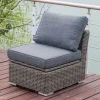Mittelelement, grau, Polyrattan, 63 x 78 x 65 cm, geeignet für 18370-BOX-A/-D Polyrattan-Gartenmöbel|Gartenlounge