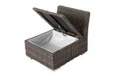 Mittelelement, grau, Polyrattan, 63 x 78 x 65 cm, geeignet für 18370-BOX-A/-D Polyrattan-Gartenmöbel|Gartenlounge