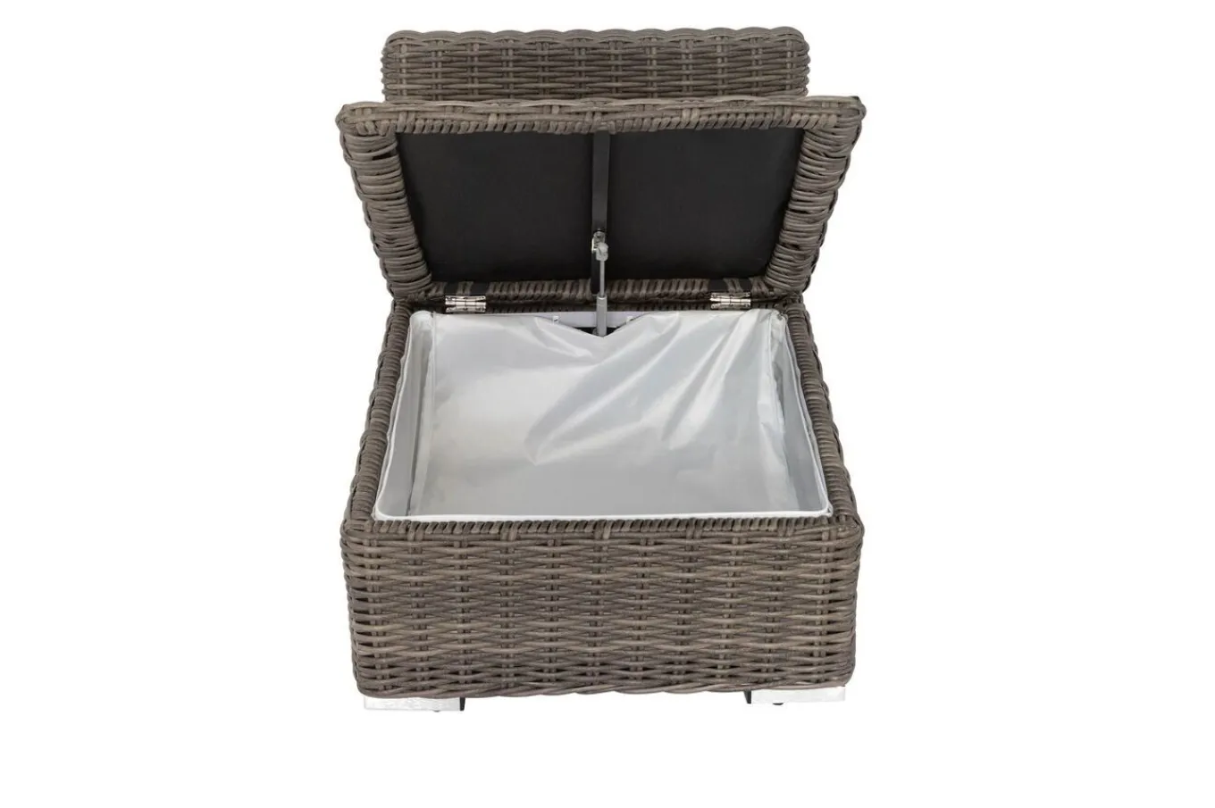 Mittelelement, grau, Polyrattan, 63 x 78 x 65 cm, geeignet für 18370-BOX-A/-D Polyrattan-Gartenmöbel|Gartenlounge