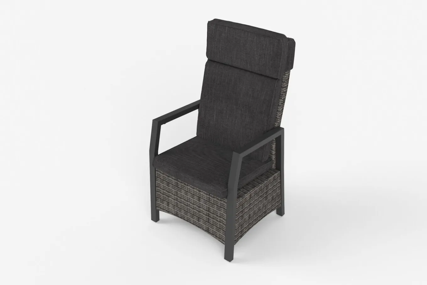 New Nova Garten-Essgruppe, schwarz/anthrazit/grau, Aluminium/Polyrattan/Steinimitat, Tisch 200/260 x 100 cm, 8 Diningsessel Garten-Essgruppen