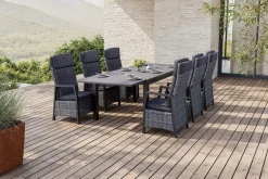 Nova Garten-Essgruppe, 6 Personen, ausziehbar, 160-260cm, Alu/Polyrattan/Spraystone Garten-Essgruppen