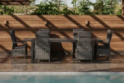Nova Garten-Essgruppe, 6 Personen, ausziehbar, 160-260cm, Alu/Polyrattan/Spraystone Garten-Essgruppen