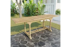 Online Ontario Ausziehtisch, natur, Teakholz, 195/295x90cm, fein geschliffen Gartentische|Teak-Gartenmöbel