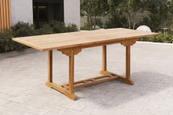 Discount Ontario Ausziehtisch, natur, Teakholz, 160/210x90cm, fein geschliffen Gartentische