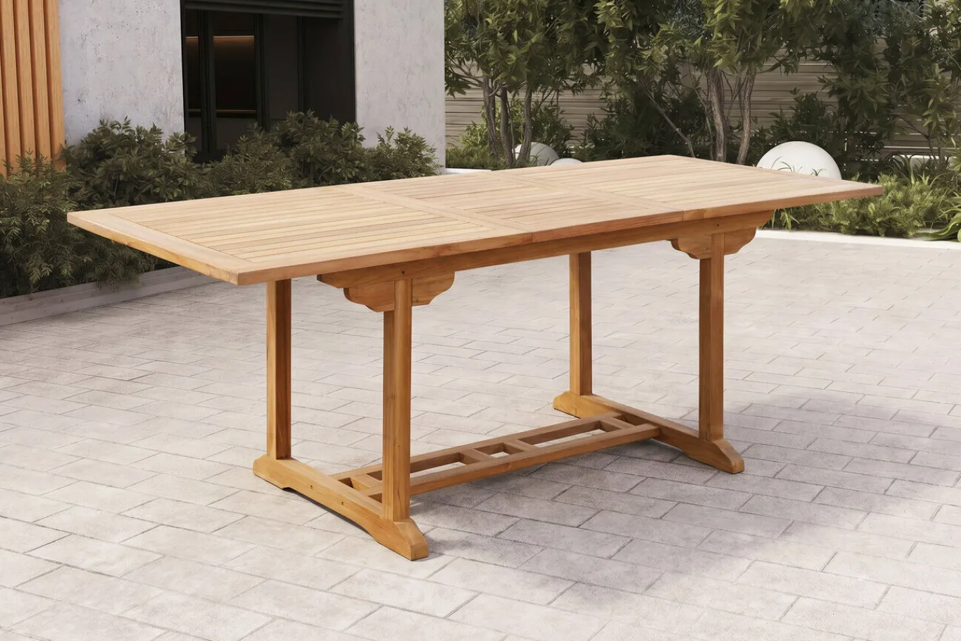 Discount Ontario Ausziehtisch, natur, Teakholz, 160/210x90cm, fein geschliffen Gartentische