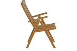 Ontario/Bounty Garten-Essgruppe, natur, Teak, 195/295 x 90 cm, 8x Klappsessel Garten-Essgruppen