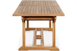 Outlet Ontario/Washington Garten-Essgruppe, natur, Teak, 195/295 x 90 cm, 8x Stapelsessel Garten-Essgruppen