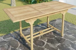 New Ontario/Washington Garten-Essgruppe, natur, Teak, 160/210x90cm, 8x Stapelsessel Garten-Essgruppen|Teak-Gartenmöbel