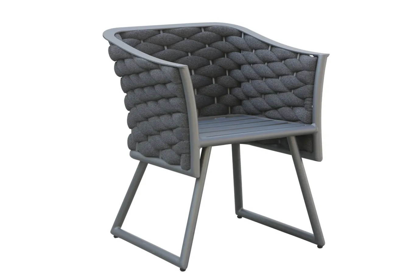 Best Oranger Blossom Garten-Essgruppe, 6 Personen, Tisch 200x90cm, inkl. Polster, anthrazit/Rope Garten-Essgruppen|Aluminium-Gartenmöbel