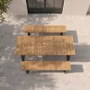 Discount Oslo Garten-Essgruppe, 6 Personen, 2 Bänke, 210x90cm, Aluminium/Teak, FSC®-zertifiziert Garten-Essgruppen|Aluminium-Gartenmöbel