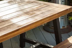 Clearance Oslo Garten-Essgruppe, natur, Akazie, Tisch 170 x 90 cm, 6 Personen, 2x Bank 160 x 35 cm, FSC®-zertifiziertes Produkt Garten-Essgruppen|Akazien-Gartenmöbel