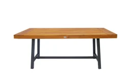 Clearance Oslo Garten-Essgruppe, natur, Akazie, Tisch 170 x 90 cm, 6 Personen, 2x Bank 160 x 35 cm, FSC®-zertifiziertes Produkt Garten-Essgruppen|Akazien-Gartenmöbel
