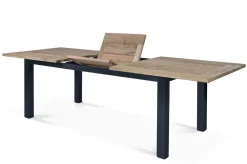 Clearance Oxford Ausziehtisch, anthrazit/natur, Edelstahl/recycled Teak, 200/260 x 100 cm Gartentische|Edelstahl-Gartenmöbel