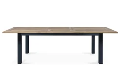 Clearance Oxford Ausziehtisch, anthrazit/natur, Edelstahl/recycled Teak, 200/260 x 100 cm Gartentische|Edelstahl-Gartenmöbel