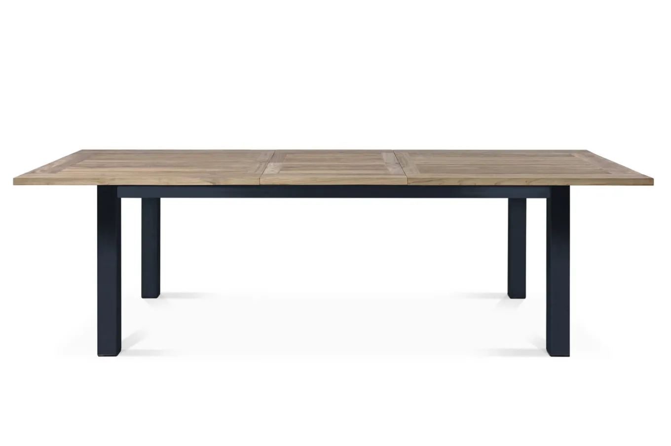 Clearance Oxford Ausziehtisch, anthrazit/natur, Edelstahl/recycled Teak, 200/260 x 100 cm Gartentische|Edelstahl-Gartenmöbel