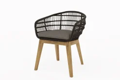 Sale Oxford Garten-Essgruppe, anthrazit/natur, Edelstahl/recycled Teak/Rope, 200/260 x 100 cm, 8x Sessel, FSC®-zertifiziertes Produkt Garten-Essgruppen|Edelstahl-Gartenmöbel