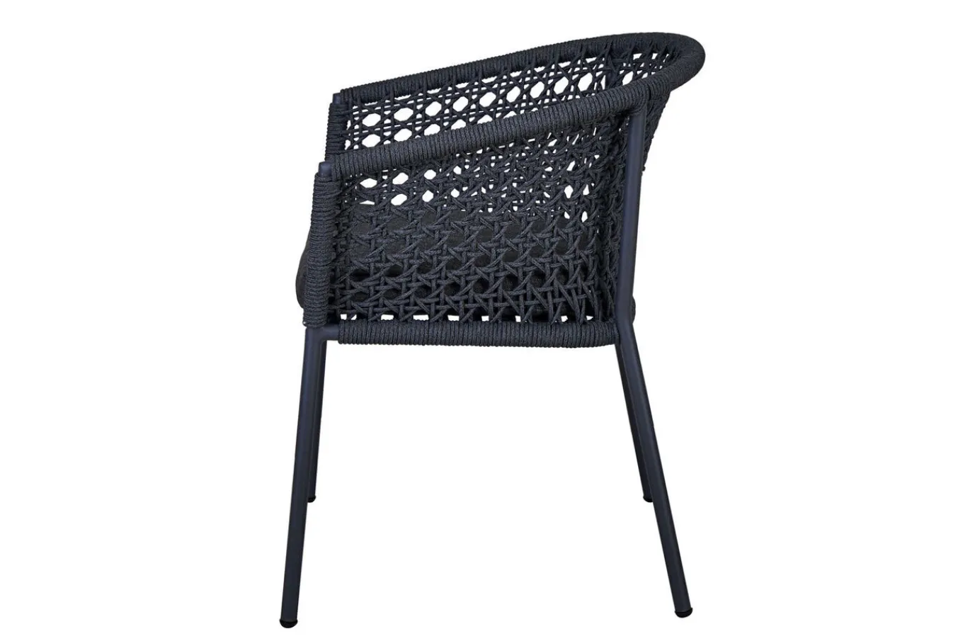 Clearance Oxford/Zui Garten-Essgruppe, anthrazit/dunkelgrau, Edelstahl/recycled Teak/Rope, 200/260 x 100 cm, 8x Sessel, inkl. Polster Garten-Essgruppen