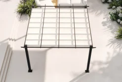 Discount Pergola, faltbares Stoffdach 4 x 4 m, Aluminium/Polyester, Anthrazit/Creme, UV-Schutz 30+ Pergola|Aluminium-Gartenmöbel