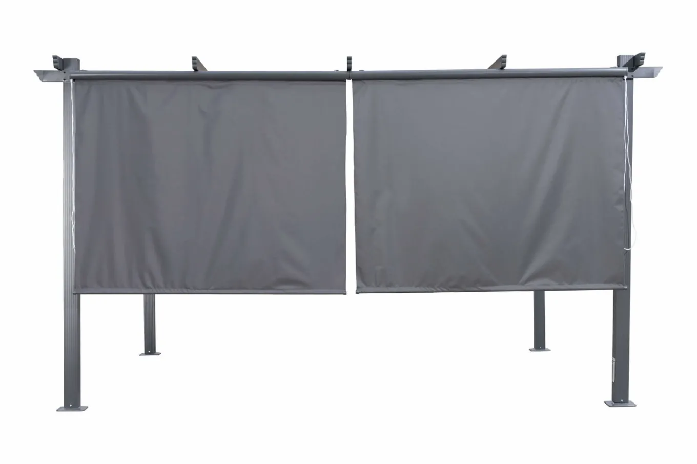 Discount Pergola mit faltbarem Stoffdach, Anthrazit, Aluminium/Polyester, 4 x 4 m, Air-Vent System, UV-beständig Pergola|Aluminium-Gartenmöbel