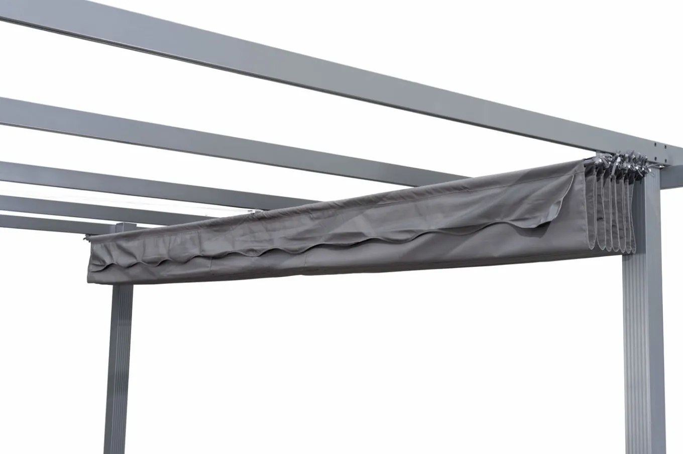 Discount Pergola mit faltbarem Stoffdach, Anthrazit, Aluminium/Polyester, 4 x 4 m, Air-Vent System, UV-beständig Pergola|Aluminium-Gartenmöbel