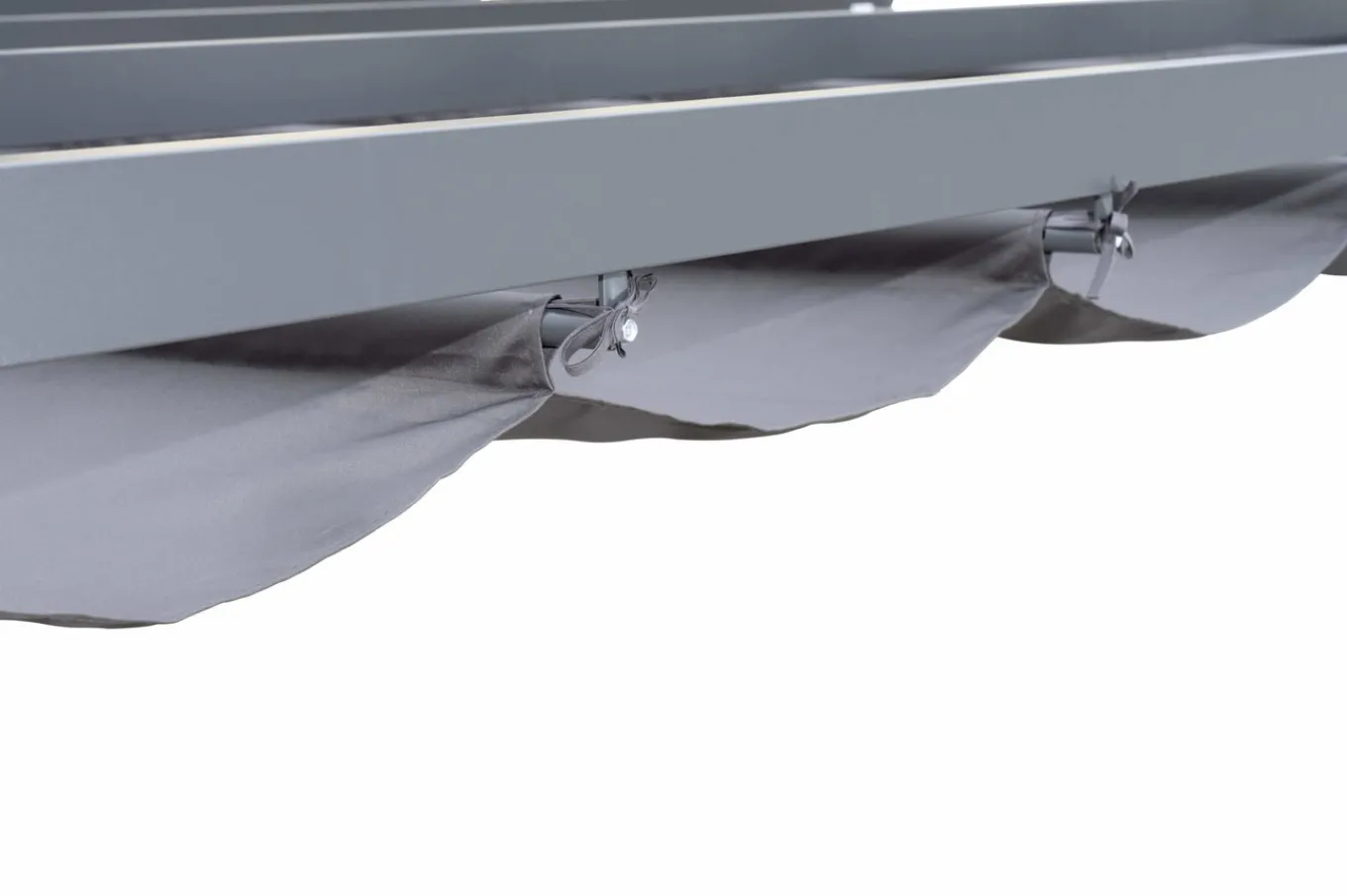 Discount Pergola mit faltbarem Stoffdach, Anthrazit, Aluminium/Polyester, 4 x 4 m, Air-Vent System, UV-beständig Pergola|Aluminium-Gartenmöbel