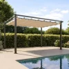 Online Pergola mit faltbarem Stoffdach, Anthrazit/Creme, Aluminium/Polyester, 3 x 4 m, Air-Vent System, UV-Schutz 30+ Pergola|Aluminium-Gartenmöbel