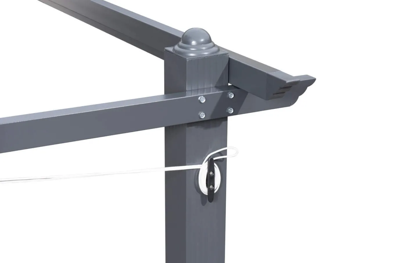 Hot Pergola mit faltbarem Stoffdach, Anthrazit/Creme, Aluminium/Polyester, 3 x 3 m, Air-Vent System, UV-Schutz 30+ Pergola|Aluminium-Gartenmöbel