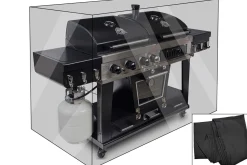 Hot Premium Abdeckhaube, für Grills, z.B. 17311, schwarz, 191 x 67 x 123 cm, wasserbeständig Schutzhüllen
