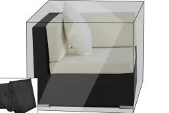 New Premium Abdeckhaube passend z.B. für theBox Eckelement, schwarz, 87x87x68 cm, wasserbeständig Schutzhüllen