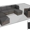 Hot Premium Abdeckhaube, für Lounge, z.B. 18365-BOX, schwarz, 310x180x68 cm, wasserbeständig Schutzhüllen