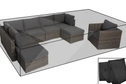 Hot Premium Abdeckhaube, für Lounge, z.B. 18365-BOX, schwarz, 310x180x68 cm, wasserbeständig Schutzhüllen
