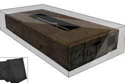 Premium Abdeckhaube für Feuertische z.B. 18926, 157x75x30cm, wasserbeständig, schwarz Schutzhüllen