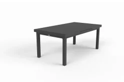 Clearance Premium Ausziehtisch, anthrazit/grau, Alu/Sicherheitsglas, 180/240x100cm, automatischer Ausziehmechanismus Gartentische