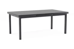 Clearance Premium Ausziehtisch, anthrazit/grau, Alu/Sicherheitsglas, 180/240x100cm, automatischer Ausziehmechanismus Gartentische