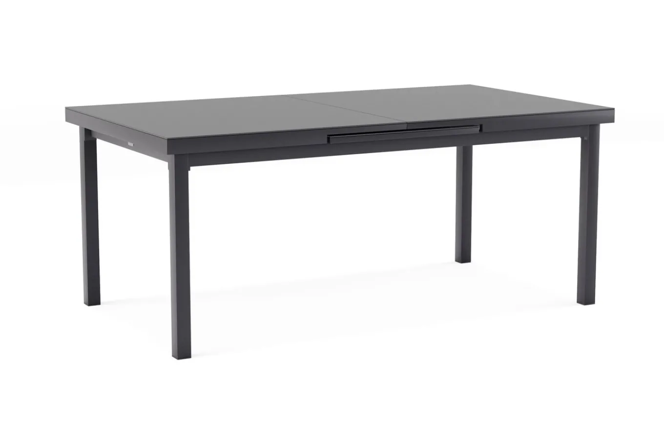 Clearance Premium Ausziehtisch, anthrazit/grau, Alu/Sicherheitsglas, 180/240x100cm, automatischer Ausziehmechanismus Gartentische