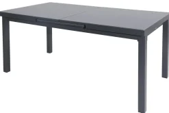 Clearance Premium Ausziehtisch, anthrazit/grau, Alu/Sicherheitsglas, 180/240x100cm, automatischer Ausziehmechanismus Gartentische